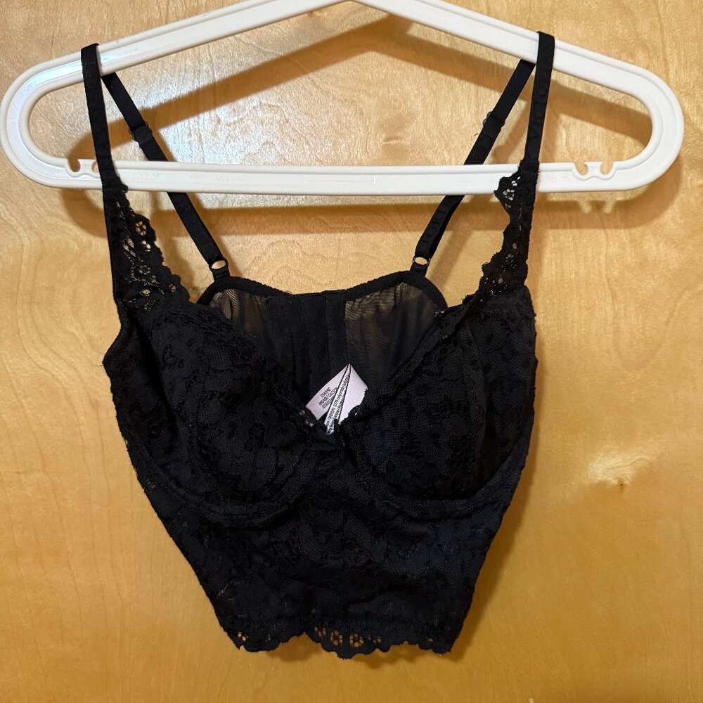 NWOT Victoria's Secret Black Lace Bra - Size 34B